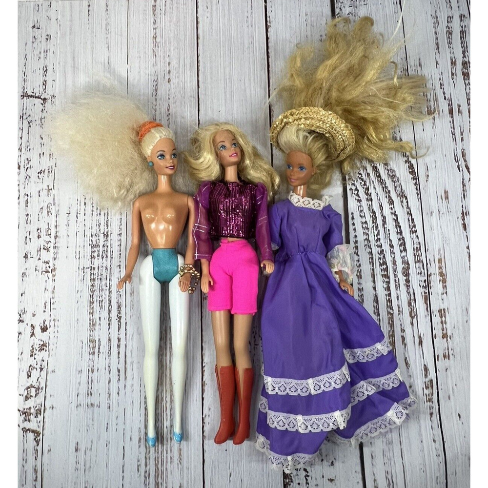 Barbie Doll‎ Lot - All marked 1966 Mattel - 3 Dolls As Shown - SEE DESCRIPTION